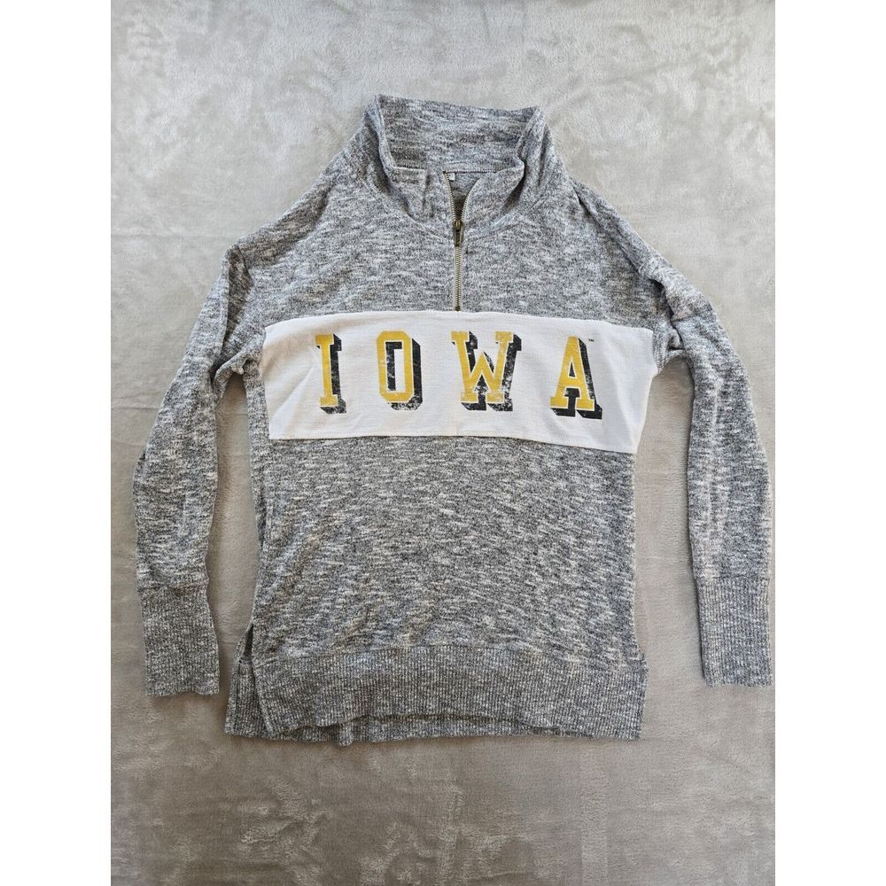 Gray Iowa Women's Crew Neck Sweater